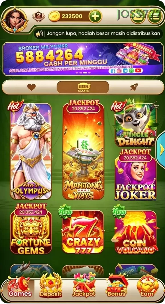 Promosi & Jackpot joss777 screenshot